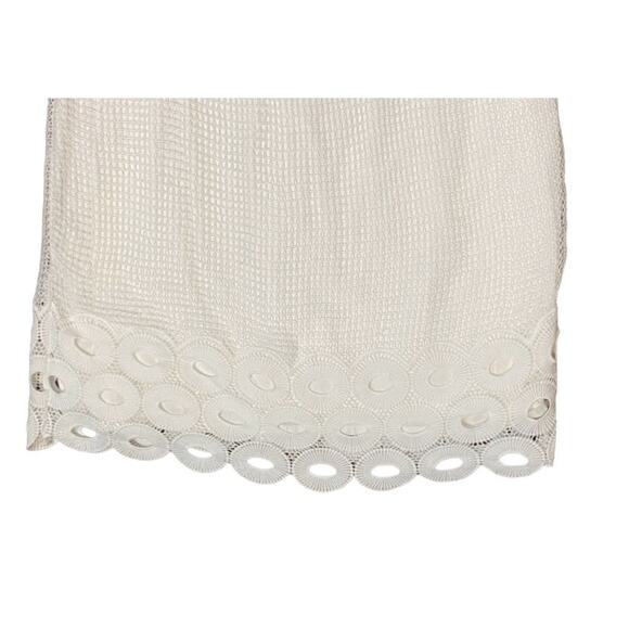 KUT from the Kloth White Mini Dress US 4 Crochet Eyelet Preppy Cottage Coastal - Picture 6 of 8